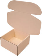 15 Pcs 6 x 6 x 3 inches Corrugated Cardboard Gift Boxes Recyclable Shipping Boxes for Mailing & Holidays, Wedding, Birthday, Gifts Packaging (Powder Pink, 6 x 6 x 3")