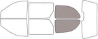 Rvinyl Window Tint Kit Compatible with Dodge Caravan 2001-2007 - Cargo - 50%