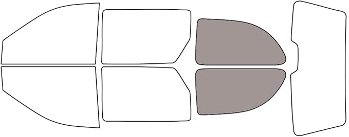 Rvinyl Window Tint Kit Compatible with Dodge Caravan 2001-2007 - Cargo - 50%