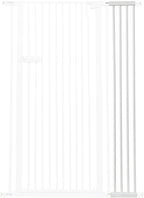 Lumizone Extra Tall Cat Gate Extension Kit 61.02" High Pressure Mounted 2025 New 8.27" Extra Wide 1.37" Gap No Drilling Tall Pet Gate for Dogs (White, 61.02" H x 8.27" W, Extension)