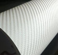 F & B LED LIGHTS White 3D Carbon Fiber Film Twill Weave Vinyl Sheet Roll Wrap (36" X 60", White)