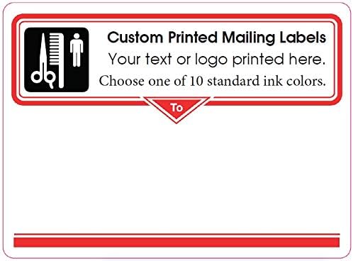 Custom Printed Shipping Labels with Your Logo, Image or Text Imprinted 1-Color Business Mailing Stickers, 4” x 3” Rolls (2000)