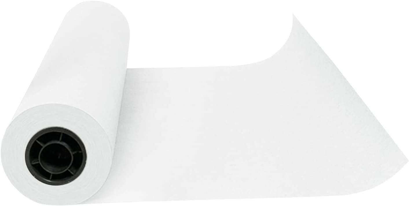 Kraft Paper Roll 36" x 98ft, White Craft Paper 80GMS for Gift Package/Bouquet Flower Wrapping/Kids Arts Drawing/Bulletin Board/DIY/Box Moving Filler/Shipping Supplies/Table Cover, Unwaxed & Uncoated