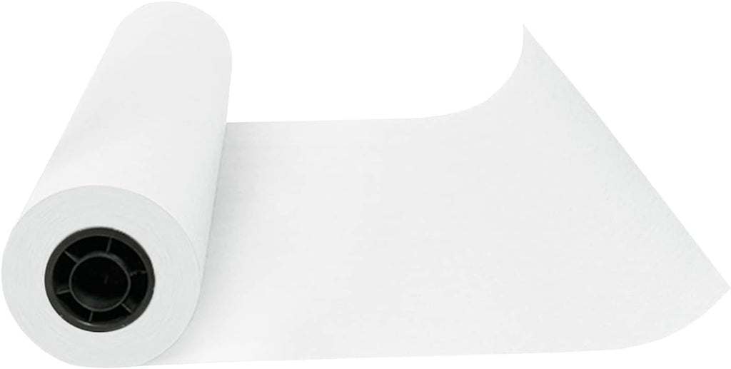 Kraft Paper Roll 48" x 98ft, White Craft Paper 80GMS for Gift Package/Bouquet Flower Wrapping/Kids Arts Drawing/Bulletin Board/DIY/Box Moving Filler/Shipping Supplies/Table Cover, Unwaxed & Uncoated