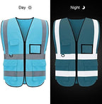 BeautyWill Custom Logo Safety Vest Class2 High Visibility Reflective Vest Breathable Construction Vest