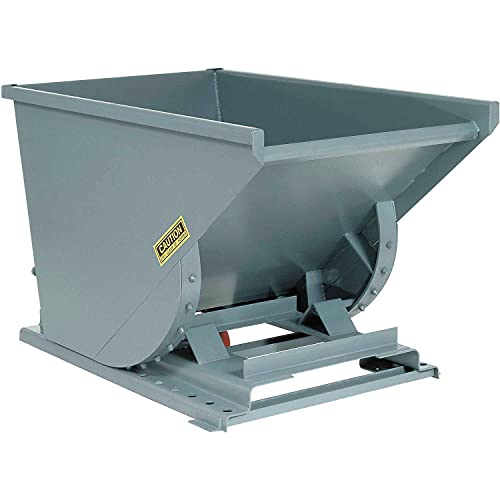 Global Industrial 2 Cu Yd Gray Medium Duty Self Dumping Forklift Hopper