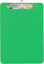 Green Clipboard with Pen Holder,Plastic Clipboard Standard Letter A4 Size,Heavy Duty Clip Boards 8.5x11,Cute Hanging Clipboards for Women Kids Students School Office Home