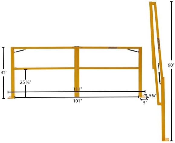 8' Guardian Folding Dock Door Gate