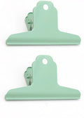 2PCS Extra Large Binder Clips Metal Bulldog Clips Large Paper Clamps Holder Chip Clips for Home School Office Drawing Bag Green 3inch