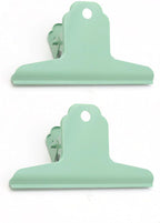 2PCS Extra Large Binder Clips Metal Bulldog Clips Large Paper Clamps Holder Chip Clips for Home School Office Drawing Bag Green 3inch
