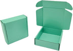 50 Pcs 6.3 x 6 x 1.6 inches Shipping Boxes for Small Business Cardboard Corrugated Mailer Boxes for Shipping Packaging Holidays Craft Gifts Giving Products (Mint green, 6.3 x 6 x 1.6")