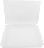 PartyKindom Large A4 File Organizer Box with Lid, Plastic Document Storage Case for Certificates and Photos, Desktop Office Storage Container for Papers and Small Items