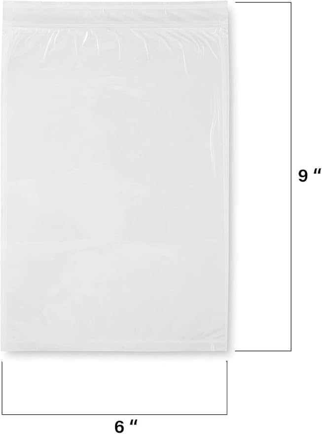 MT Products Clear Plastic Envelope Pouch 6" x 9" - Disposable Blank Packing List for Shipping - Pack of 1000