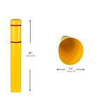 BollardGard 7" x 52" Bollard Cover Yellow - Innoplast (Yellow Blue Tape)