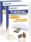 200 Pack 5mil 2.5" x 4.2" Thermal Laminating Pouches Badge Laminate Pouches Clear Laminated Luggage Tags Printable Laminator Pouches for Business Permits Cards (200, 2.5" x 4.2"-5mil)