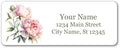 Personalized Return Address Labels - Delicate Peonies - 60-1000 Custom Self-Adhesive Stickers