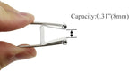 HAHIYO Binder Clips Paper Clamps Spring Steel Sturdy 0.98 inches Width 0.31 Inch Capacity No Sharp Edges Heavy Duty Tight Grip Reusable White Metal Bright Finish for Home Office School 25 Pack