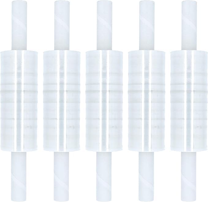 PSBM 288 Rolls 20 Inch x 1000 Feet 80 Gauge Stretch Film/Wrap with Handles, Heavy Duty Industrial Strength Clear Shrink Plastic Wrap for Moving, Packing, Shipping, Pallet Wrapping & Storage