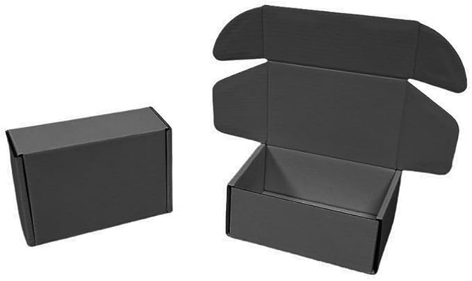 50 Pcs 4.3 x 3.1 x 2 inches Mini Size Corrugated Cardboard Gift Boxes Recyclable Shipping Boxes for Packing Jewelry Ornament Gift Craft Packaging Supplier (Dark Gray, 4.3 x 3.1 x 2")