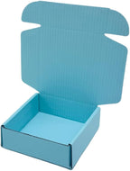 15 Pcs 6 x 6 x 2 inches Corrugated Cardboard Gift Boxes Recyclable Shipping Boxes for Mailing & Holidays, Wedding, Birthday, Gifts Packaging (Sky Blue, 6 x 6 x 2")