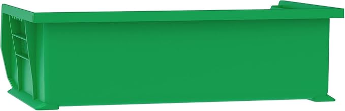 Akro-Mils 30255 AkroBins Plastic Storage Bins, Space-Saving Stackable Bins for Garage, Pantry, Craft Organization, 11-" x 16-" x 5-", Green, 6-Pack