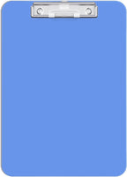 Hongri Plastic Clipboard with Pen Holder, Blue 8.5x11 Letter Size Clip Board for Classroom, Office, Students, Nurses and Women, Low Profile Clip, Size 12.5 x 9 in