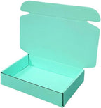 50 Pcs 10.6 x 6.5 x 2 inches Shipping Boxes for Small Business Cardboard Corrugated Mailer Boxes for Shipping Packaging Holidays Craft Gifts Giving Products (Mint green, 10.6 x 6.5 x 2")