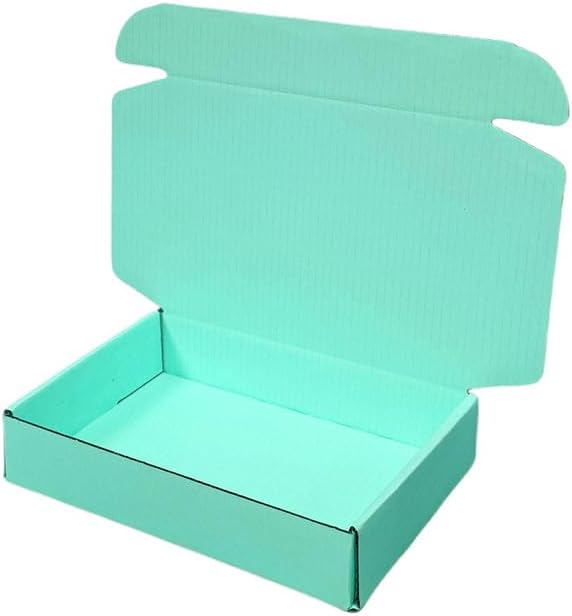 50 Pcs Mini Size Shipping Boxes for Small Business Cardboard Corrugated Mailer Boxes for Shipping Packaging Holidays Craft Gifts Giving Products (Mint green, 4.1 x 3 x 1.2")