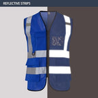 Reflective Safety Vest for Men Women 6 Pockets High Visibility Construction Work Vest, Class 2, Meets ANSI Standards