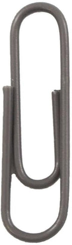 JAM PAPER Colorful Standard Paper Clips - Regular 1 Inch - Gray Paperclips - 100/Pack