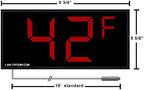Large 2 Digit Display Thermometer Made in The U.S.A with 4" Digits for Extra Large Display, Thermometer Displays in °C or °F. Large LED Temperature Display(2 Digit Model)