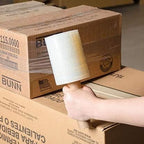 12 Packs of 5 inch x 1000 ft Stretch Wrap Film with Handle 70 Gauge Extra Thick Clear Mini Hand Stretch Wrap Rolls, Clear