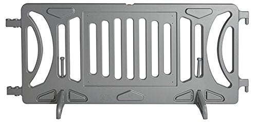 Billboard Barricade 42x96 Plastic Pedestrian Barricade- Silver