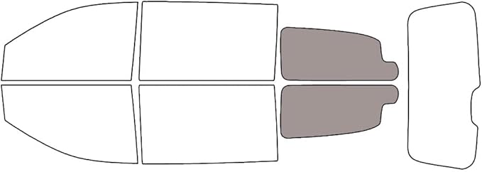Rvinyl Window Tint Kit Compatible with Dodge Grand Caravan 2008-2020 - Cargo Precut Kit - 50%