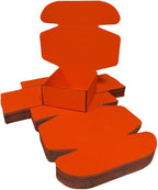10 Pcs 9.8 x 9.8 x 4 inches Large Size Corrugated Cardboard Gift Boxes Recyclable Shipping Boxes for Mailing & Holidays, Wedding, Birthday, Gifts Packaging (Orange Red, 9.8 x 9.8 x 4")