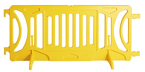 Billboard Barricade 42x96 Plastic Pedestrian Barricade- Yellow