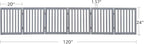 unipaws 120" Extra Wide Pet Gate, Free Standing Dog Gate for Doorways, Stairs, Foldable Puppy & Room Divider, Wooden Playpen for The House, Indoor Use (24" H, Grey)