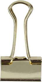 JAM PAPER Colorful Binder Clips - Small - 3/4 Inch (19 mm) - Gold Binderclips - 25/Pack