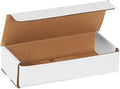 Secure Seal Shipping Boxes - 9x4x2" Mailers Pack of 100 - White Foldable Corrugated Cardboard Packaging for Mailing, Moving, Storage, and Organizing - Strong Lightweight Foldable
