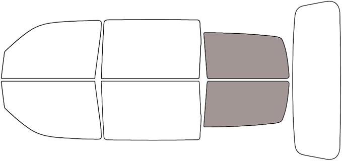 Rvinyl Window Tint Kit Compatible with Dodge Nitro 2007-2011 - Cargo - 50%