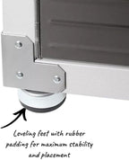 Heavy Duty Storage Solid Stainless Steel Cabinet with Lockable, Adjustable Shelf, Metal Garage Organizer (Granite, 36" W x 24" D x 72" H)