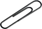 JAM PAPER Colorful Jumbo Paper Clips - Large 2 Inch - Black Paperclips - 75/Pack