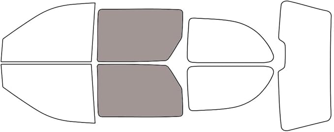 Rvinyl Window Tint Kit Compatible with Dodge Caravan 2001-2007 - Back Precut Kit - 50%