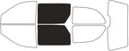 Rvinyl Window Tint Kit Compatible with Dodge Caravan 2001-2007 - Back Precut Kit - 20%