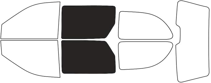 Rvinyl Window Tint Kit Compatible with Dodge Caravan 2001-2007 - Back Precut Kit - 20%