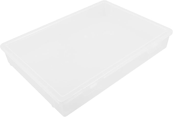 VILLCASE Transparent Plastic Certificate Organizer Box Desktop Document Storage Case for Files Multipurpose Small Items Storage Container for Office and Home Use