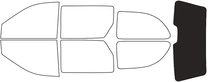 Rvinyl Window Tint Kit Compatible with Dodge Caravan 2001-2007 - Rear Windshield Precut Kit - 20%
