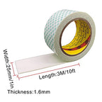 3M Double Sided Foam Tape 1" x 10Ft 1 Pack White Double Coated Urethane Adhesion Polyurethane Tape Color White for Bonding Attaching Mounting