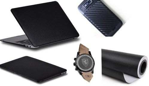 3D Carbon Fiber Vinyl Wrap Sheet – 24" x 60" Black Twill Weave