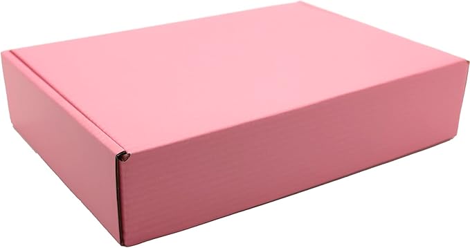 Small Pink Shipping Boxes for Small Business Pack of 25-9x6x2 inches Cardboard Corrugated Mailer Boxes for Shipping Packaging Craft Gifts Giving Products
